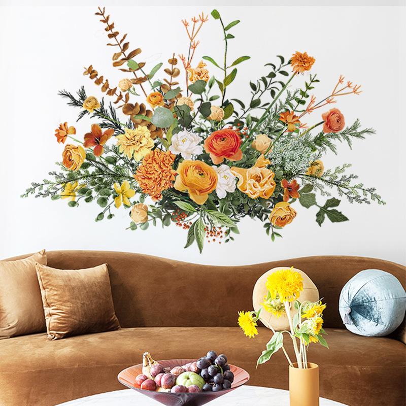 36x52 см цветочные кластеры настенные наклейки для спальни, гостиной, фоновое украшение, настенная роспись, домашний декор