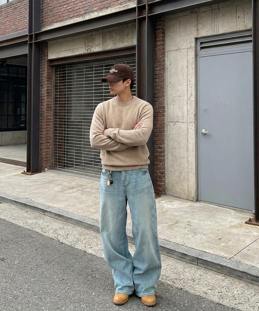 AGOD Signature Daily Crew Neck Knit [Beige]