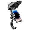Small Helmet Rider Electric Bicycle Navigation Holder Sunshade Motorcycle Handle Mount Rainproof Bicycle Umbrella Phone Bracket