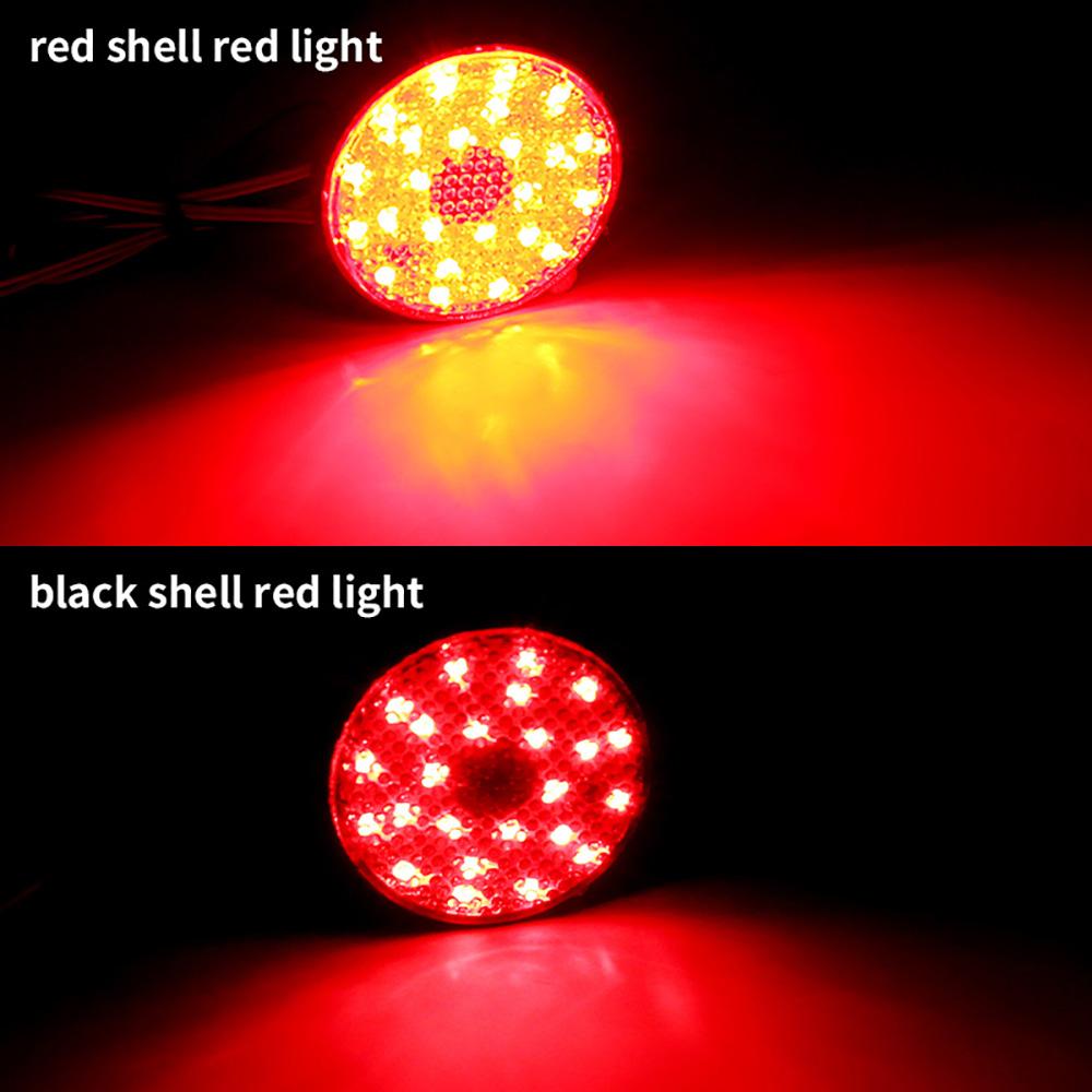2pcs Tail Stop Brake Lamp LED Rear Bumper Reflector Light For Toyota Highlander 2008 2009 2010 Sequoia ZRR70 Noah Voxy Red Lens