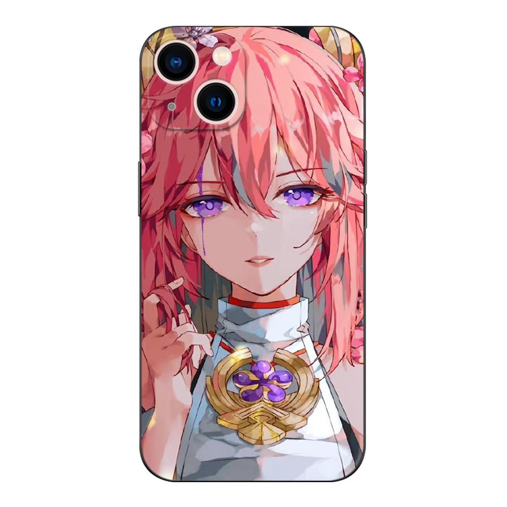 Black Tpu Case For Motorola Moto G31 G40 Fusion G41 G50 G51 Edge30 G10 G20 G30 G100 5G G22 Genshin Impact