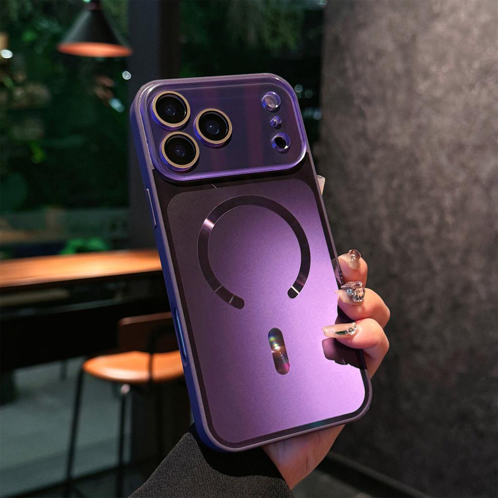 For iPhone 17 Pro Max Case Compatible with MagSafe TPU PC Phone Back Cover with Lens Film