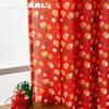 1 шт. шторы полублэкаут в рождественском стиле, красные шторы с мультяшным принтом для гостиной, спальни, балкона, окна, домашний декор
