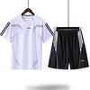 Мужской летний костюм для фитнеса, спортивный костюм, мужской костюм из двух предметов