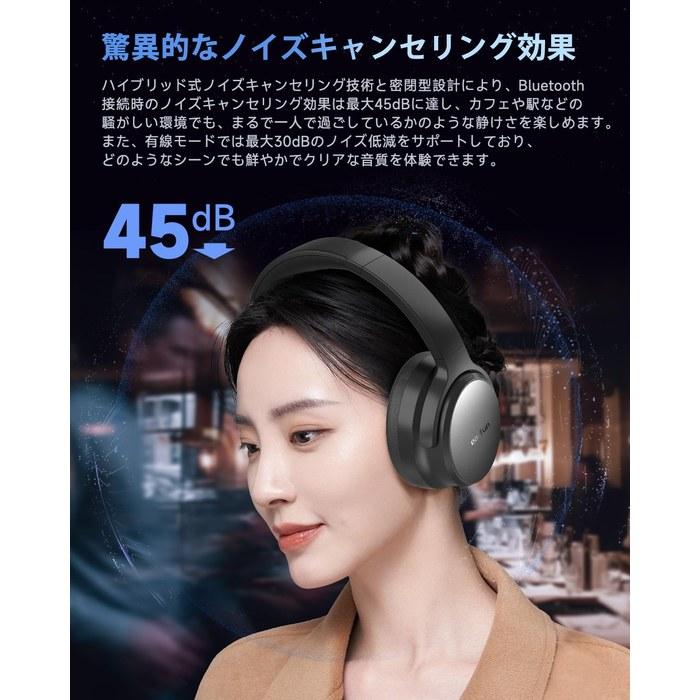 EarFun Tune Pro Wireless Headphones Bluetooth 5.4 / Closed-Back Headphones Black