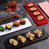 Stone Grain Restaurant Plate Multicolor Rectangular Plate Creative Dessert Plate  Restaurant Use