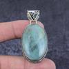 Natural Aquamarine Gemstone Handmade 925 Sterling Silver Gift Pendant 2.17" I1z28