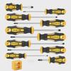 11-Piece Magnetic Screwdriver Set with Cross-Head Tips and Cushioned Grip