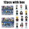 6pcs/set Q Version Demon Slayer Action Figure, Sitting Ghost Doll, Tanjiro, Nidouzi, Inosuke, Zenizu Movie Model Toys, gift box