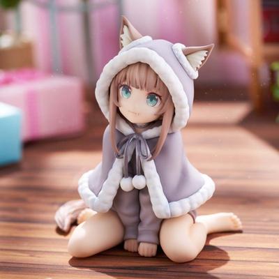 Милая фигурка кошки-девочки - коллекционная игрушка аниме-персонажа, детская кукла, подарок, 11 см