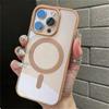 Luxury Magsafe Transparent Case For iPhone 16 15 14 Plus 13 12 11 Pro XS XR Max Mini Original Magnetic Wireless Charge Cover