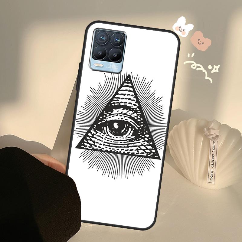 Чехол Illuminati Eye Occult Pyramid для Realme GT7 Pro GT6 C65 C67 C61 C53 C55 C51 C25 C63 C71 C75 11 12 13 14 15 Pro Plus