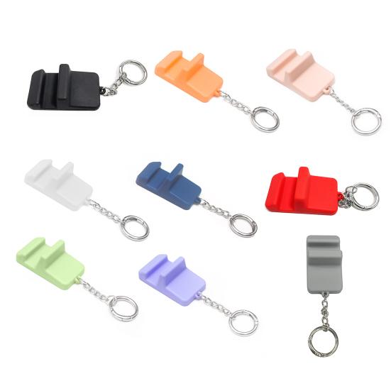 Holder Keychain Pendant Portable Plastic Phone Stand Mini Desk Cellphone