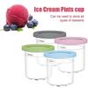 Ice Cream Maker Cups with Lids Reusable Can Store Ice Cream Pints Containers with Sealing Easy To Clean Ice Cream Storage Box