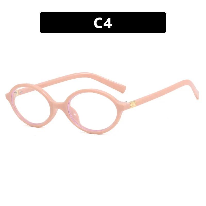 Anti-Blue Light Eyeglasses Eye Protection Oval Small Frame Retro Female Korean Plain Glasses Ladies Optical Spectacle Eyeglass