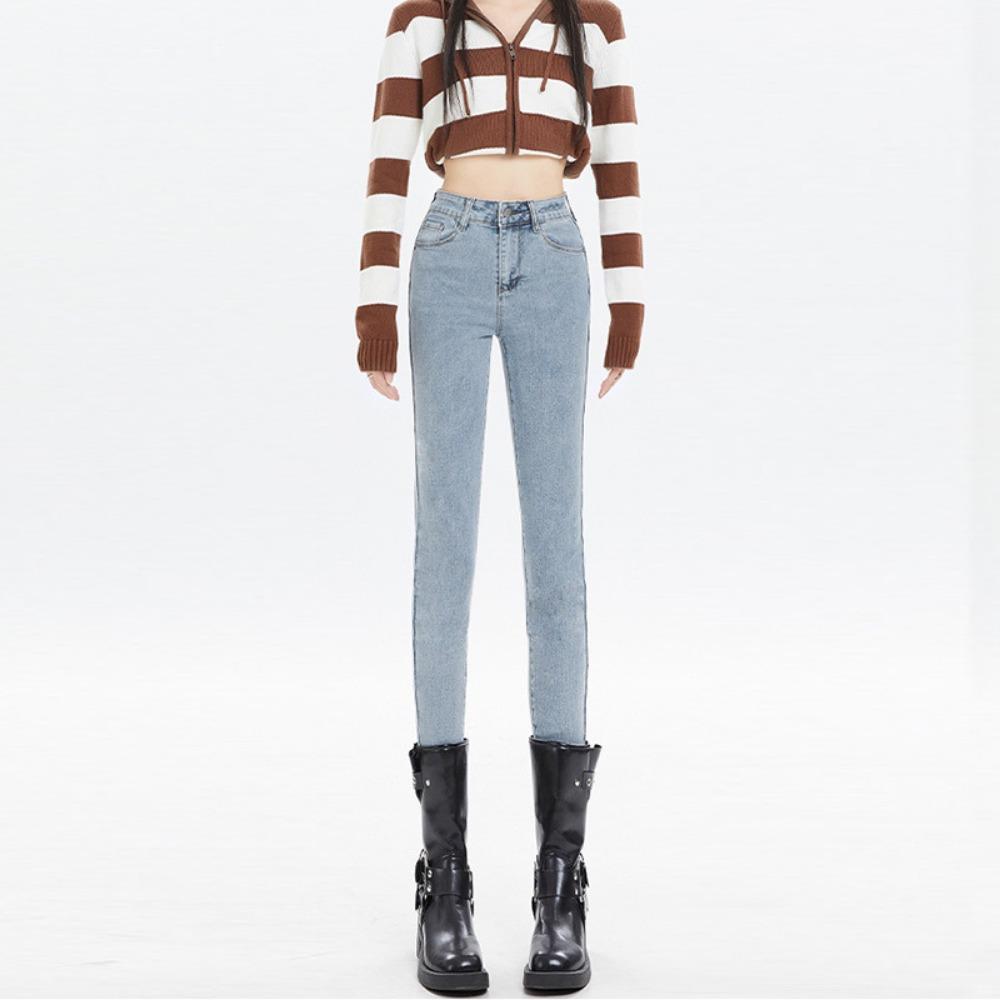 New Autumn and Winter Casual Versatile Jeans Women's Autumn and Winter High Waist Skinny Small Feet Pencil Jeans