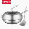 Двухслойная антипригарная сковорода Debo из нержавеющей стали 316 с сотовым дном