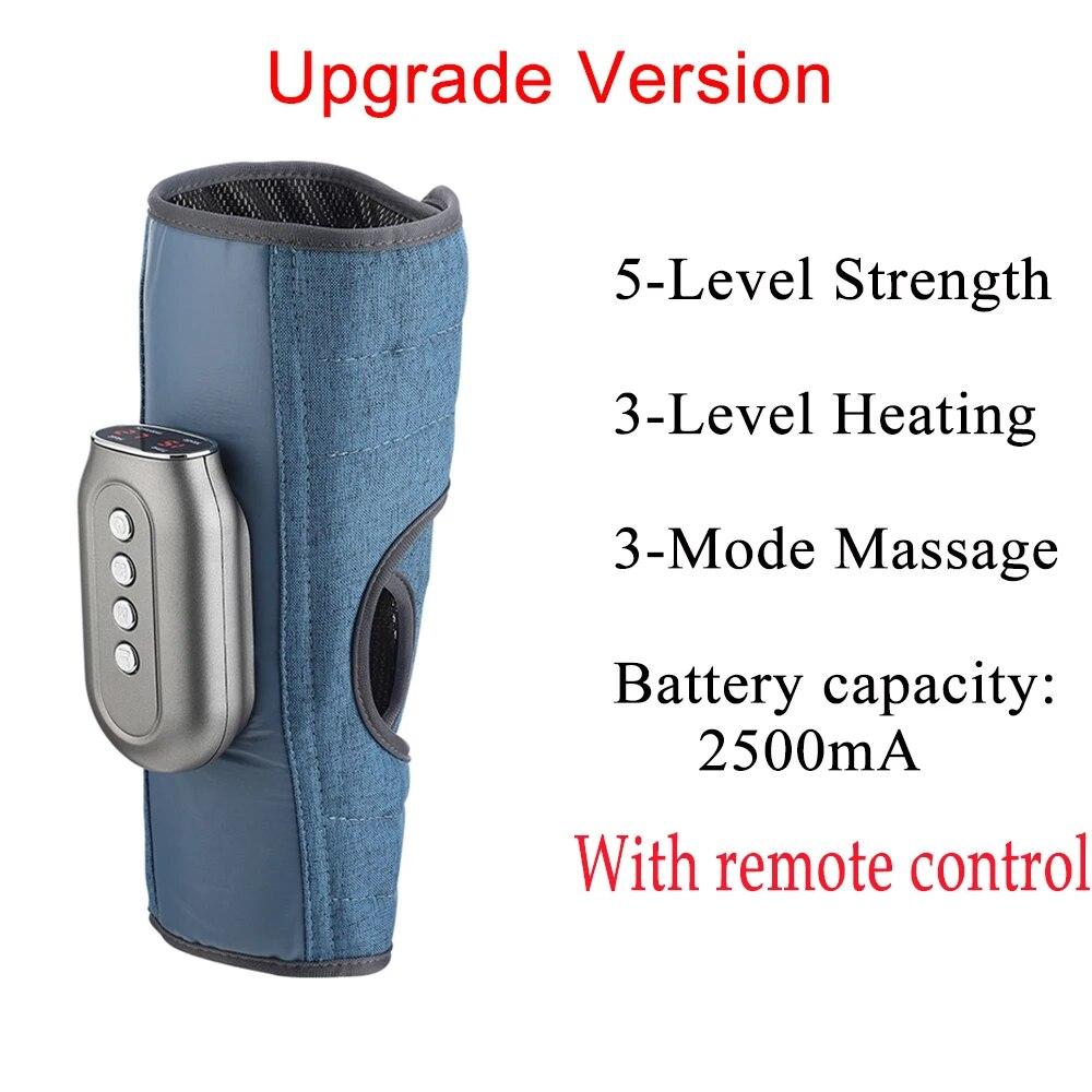 Беспроводной массажер для икр с дистанционным управлением, горячий компресс, разминающий давление воздуха, массажер для ног и ног, кровообращение в мышцах