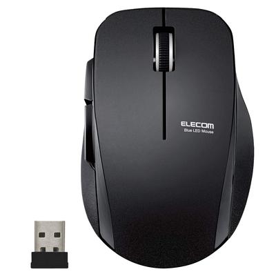 Беспроводная мышь ELECOM, тихая, 5 кнопок, размер M, черная, M-FBL01DBXSBK