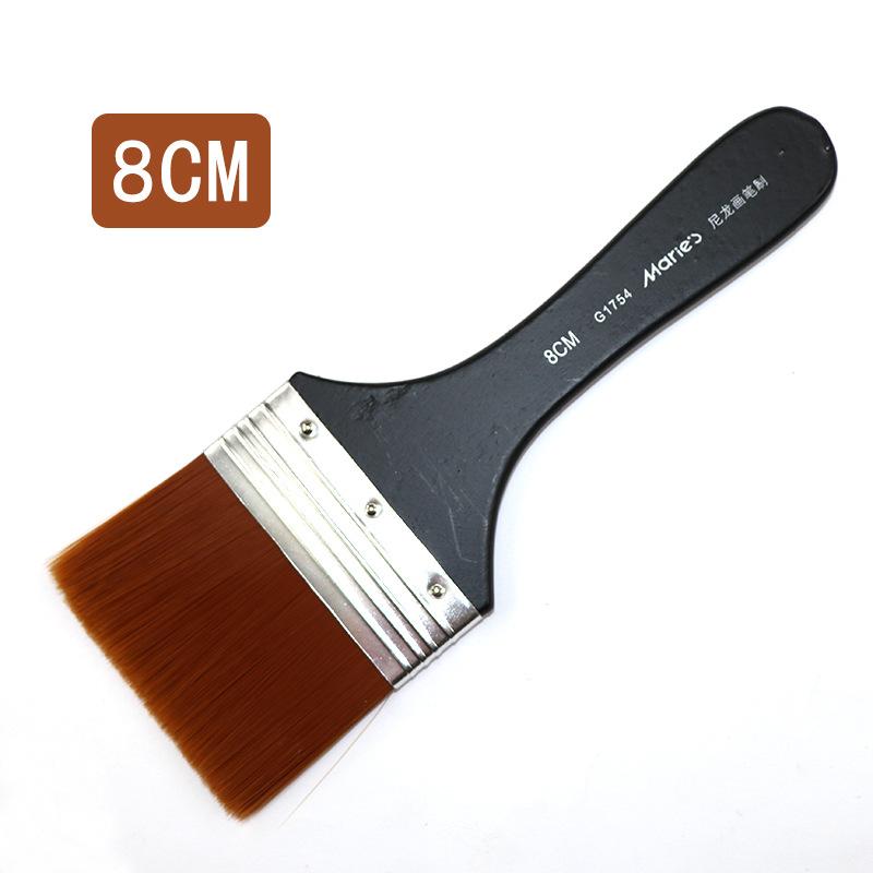 Кисть с черной ручкой, металлическое кольцо, деревянная ручка, нейлон, художник по волосам, акварель, картина маслом, гуашь, акрил, художественные принадлежности