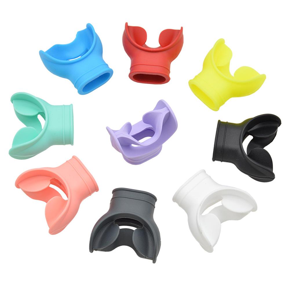 Silicone Scuba Diving Snorkel Regulator Mouthpiece Cover Octopus Holder Retainer Tongue Diving Mouthpiece Scuba Accessories