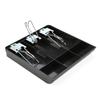 Cash Drawer Register Insert Tray Replacement Cashier Three Box with Metal Clip(black)