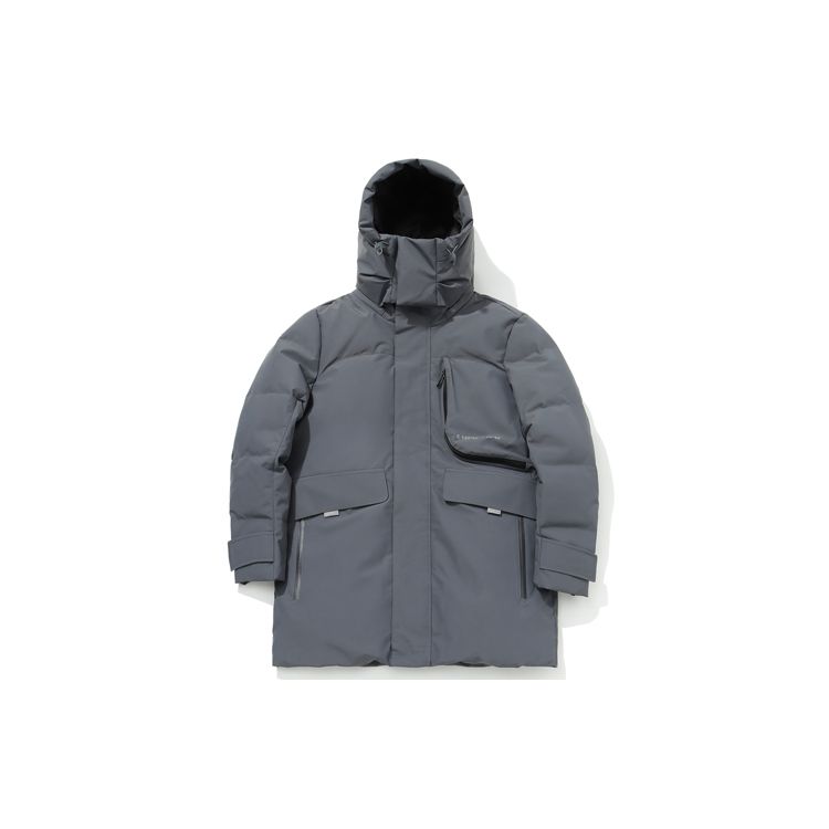 Li Ning Mid-Length Thick Warm Removable Hooded Sports Fashion Down Jacket Men Outerwear AYMQ247-3