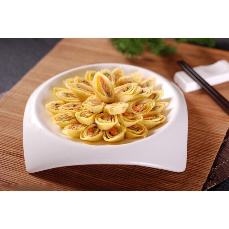 Irregular White Ceramic Serving Plate
