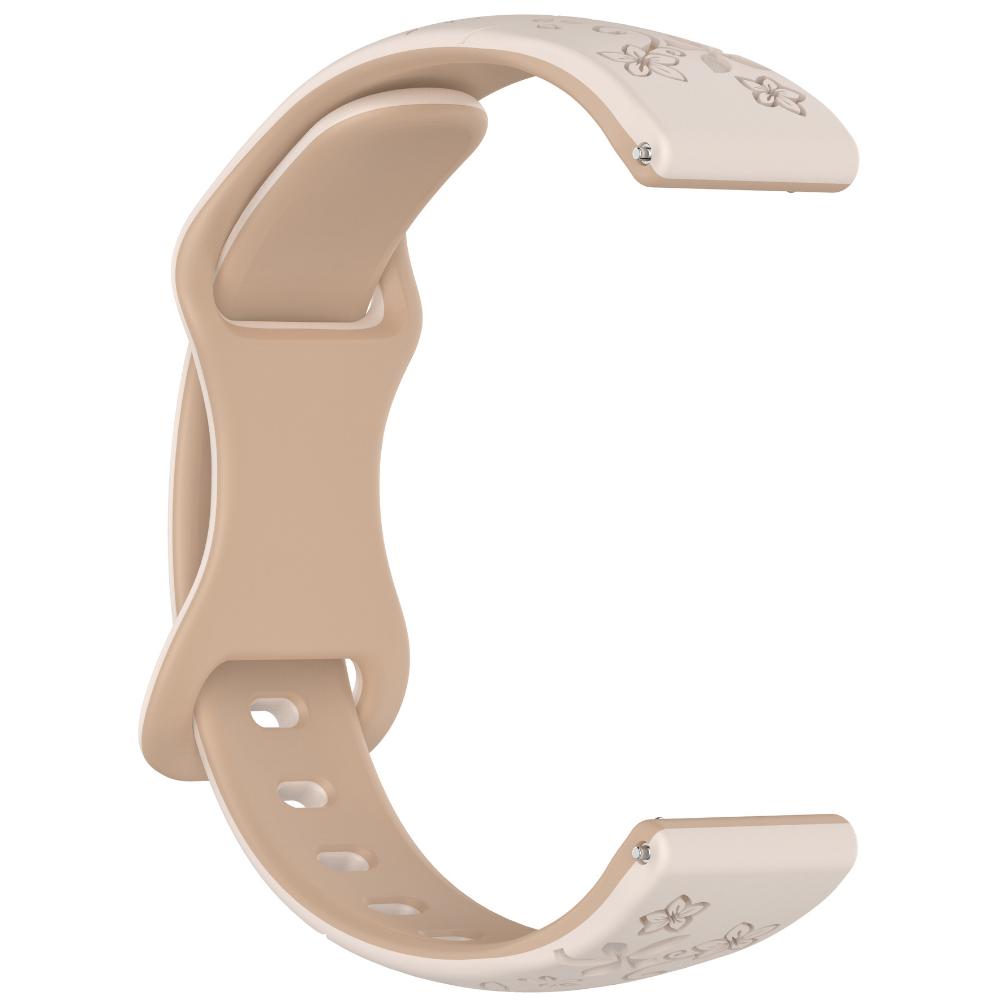 18mm 20mm 22mm Floral Engraved Band for Samsung Galaxy Watch 7 6 5 4 Cute Fancy Silicone Strap For Huawei Watch GT4 5 Pro/Active 2 Correa