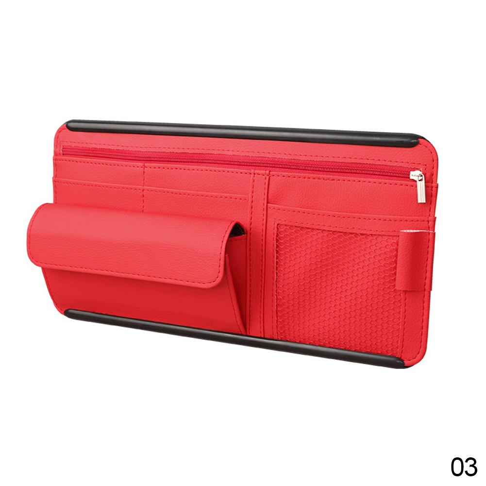 Автомобильный органайзер 5 в 1, солнцезащитный козырек для хранения, автомобильный зажим для солнцезащитного козырька, кожаный ящик для хранения ручек, карточек, билетов, зажим для солнцезащитных очков, сумка, автомобильные аксессуары