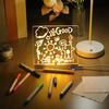 LED Note Board Rechargeable Acrylic Memo Pad Erasable Glowing Message Board To-do List Board Reusable Weekly Planner