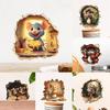 Cute Cartoon Combination Mouse Holes Can Be Freely Pasted On Kitchen Staircase Stickers and Home Decoration Wall Stickers