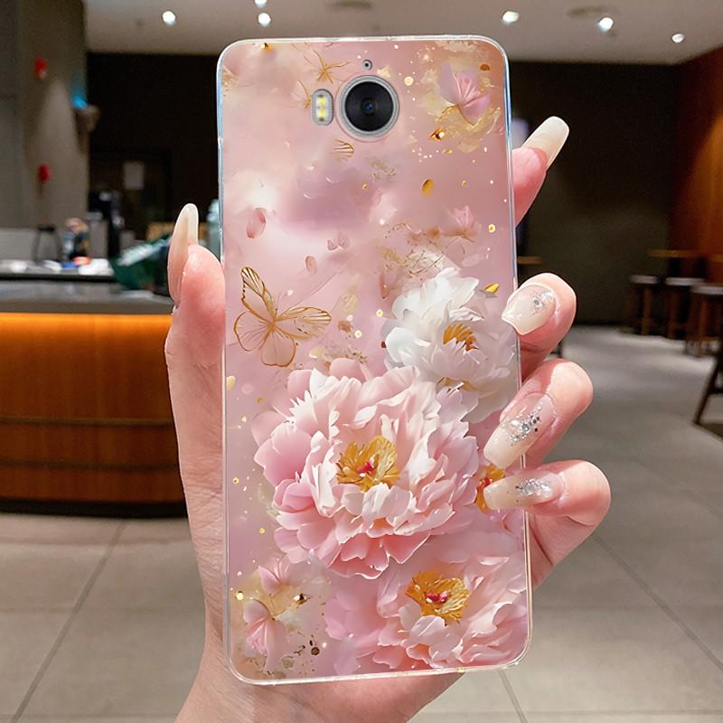 Phone Case For Huawei Y5 2017 / Y6 2017 / Honor Play 6 Funda Butterfly Bow Protective Casing Transparent Soft Silicone TPU Cover