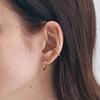 Мини-серьга-кафф с шариком и шипом