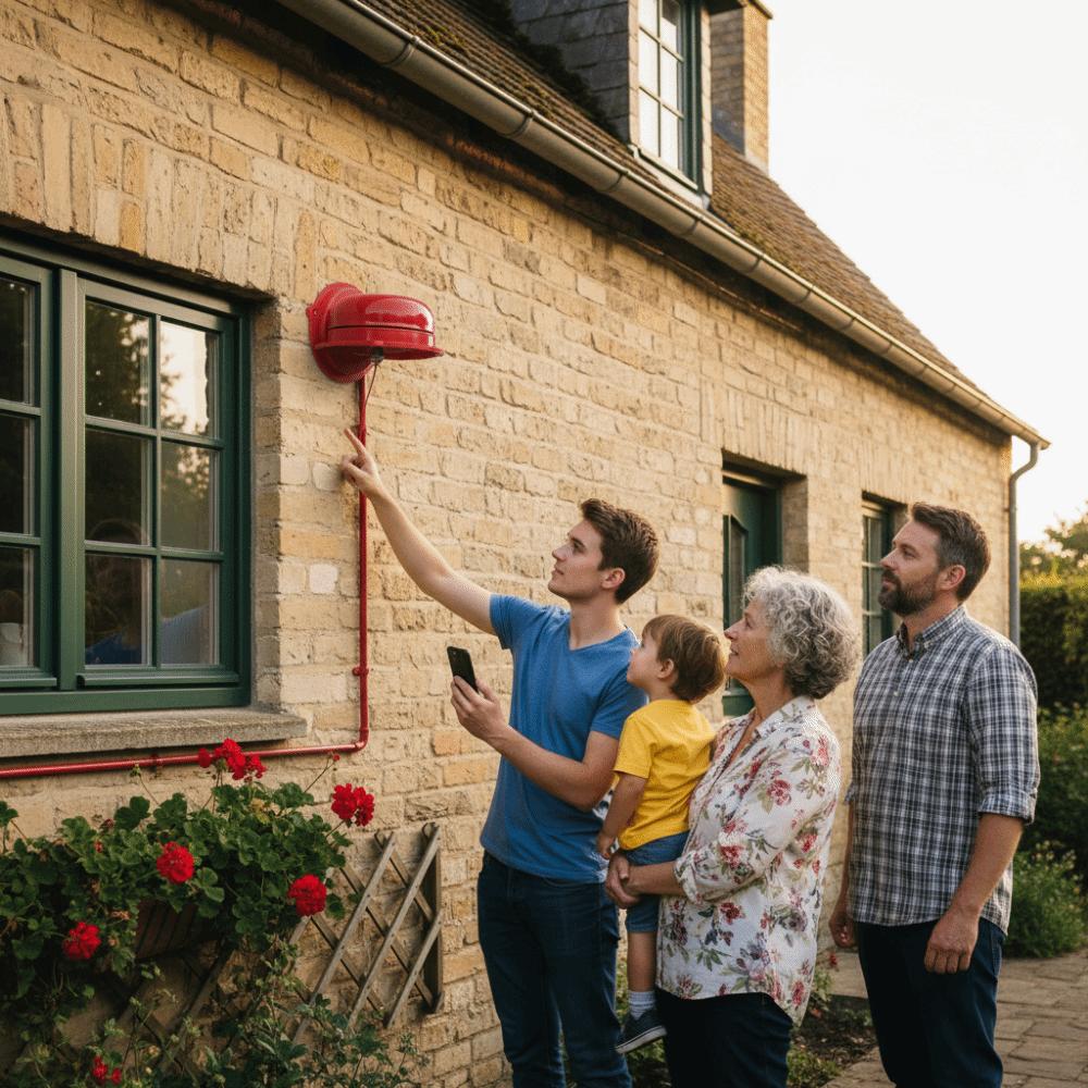 Waterproof Point Fire Alarm AC 220V Fire Alarm Bell Internal Strike Alarm Bell Apartment
