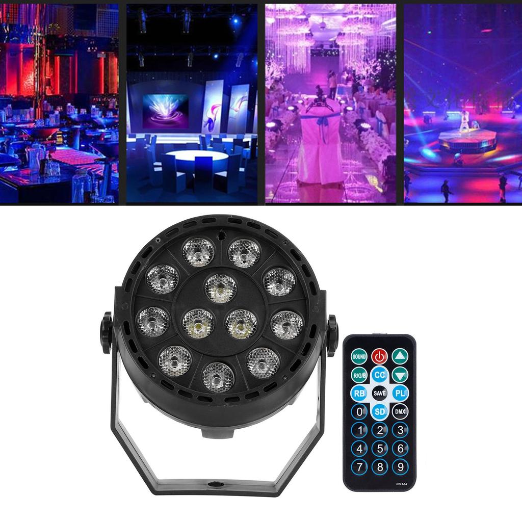 12LED Chips Spotlight RGB Sound Control Stage Light with Remote Control for Party KTV