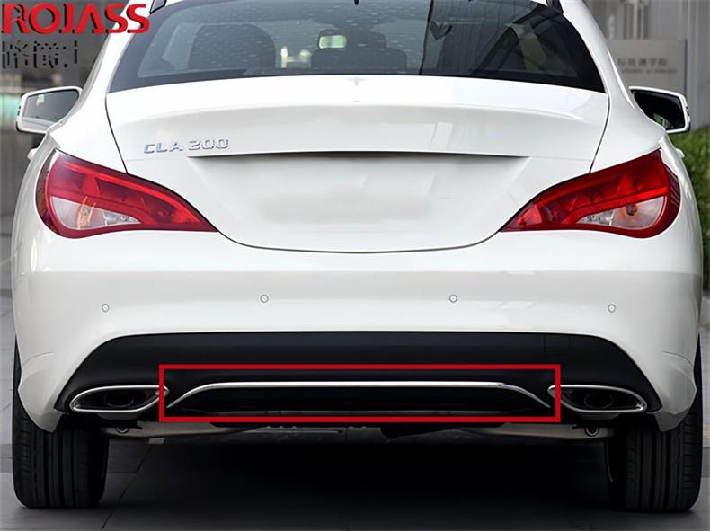 Mercedes CLA Rear Bumper Lower Lip Trim, Fits CLA220/CLA260 W117 Model, Electroplated Bright Tail Strip.