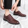 Качественные Повседневные Мужские Кожаные Оксфорды Модная Шнуровка Свадебные Мужские Броги Мужские Формальные Деловые Джентльменские Офисные Туфли