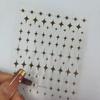 Magnetic Nail Art Sticker Ins Fenghuang Silver Eight Star Black and White Star Glue Nail Sticker