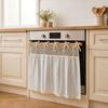 Pastoral Style Kitchen Stove Cover Skirt Handmade Stove Decor Valance Cabinet Curtain  Small Window
