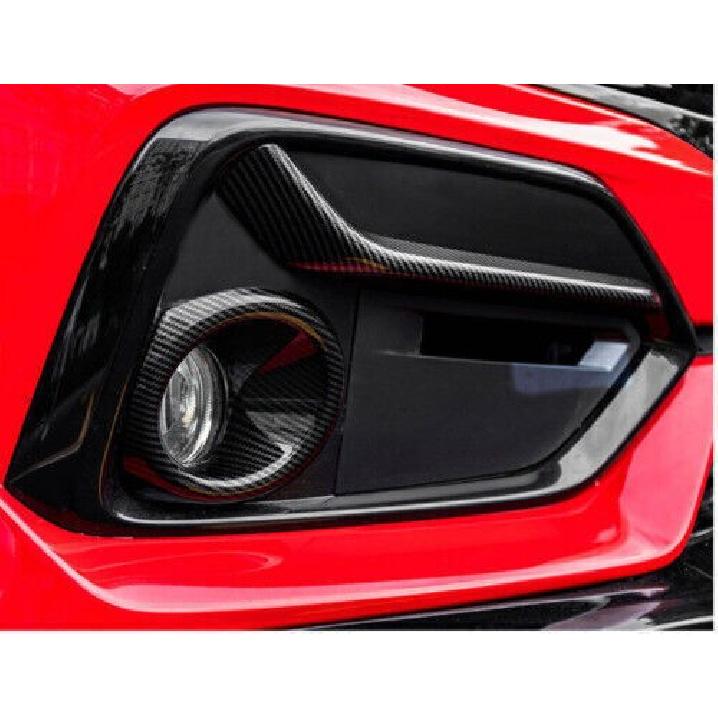 Exterior Fog Light Lamp Strip Trim For Honda Civic 10th 19-2021 ABS Carbon Fiber