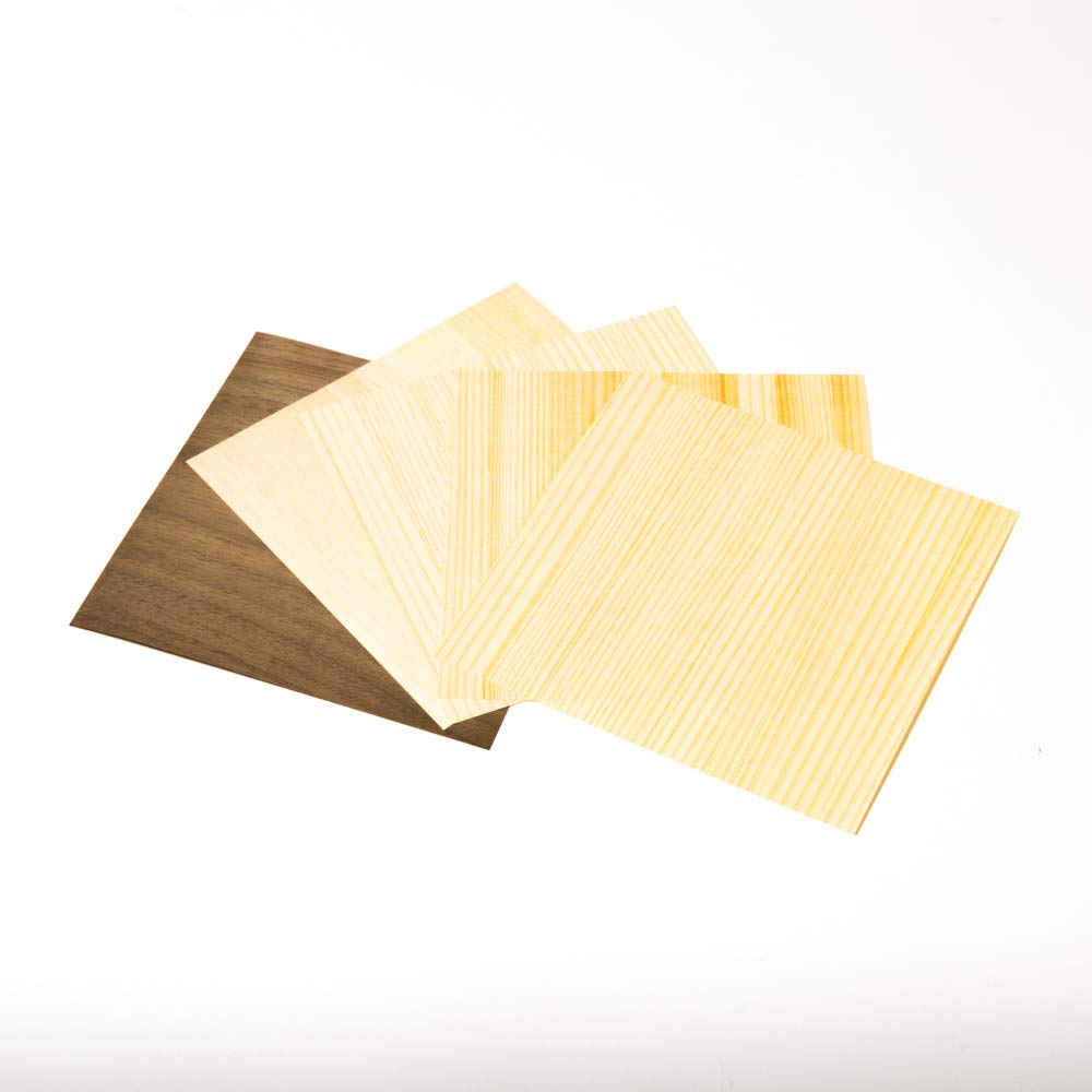 Бумага для оригами Forest Paper, натуральное дерево, большой размер 5 x 15 см - Гибкая, Ультратонкая, (Кедр, Кипарис Хиноки, Грецкий орех) - Размер, Листы,