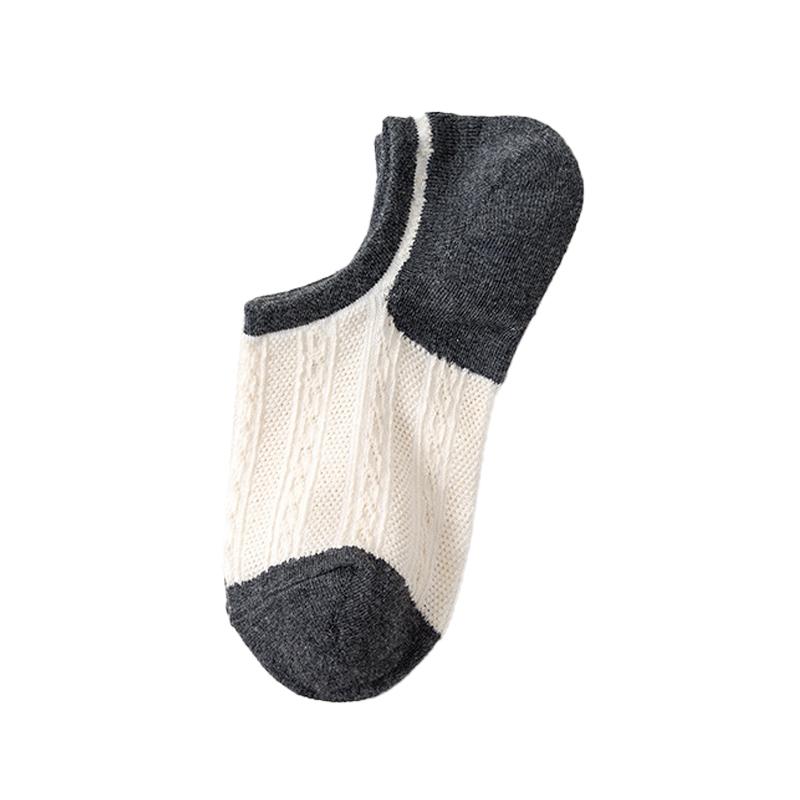 Женские хлопковые носки ярких цветов в стиле ретро, повседневные милые короткие невидимые носки из дышащей сетки, летние
