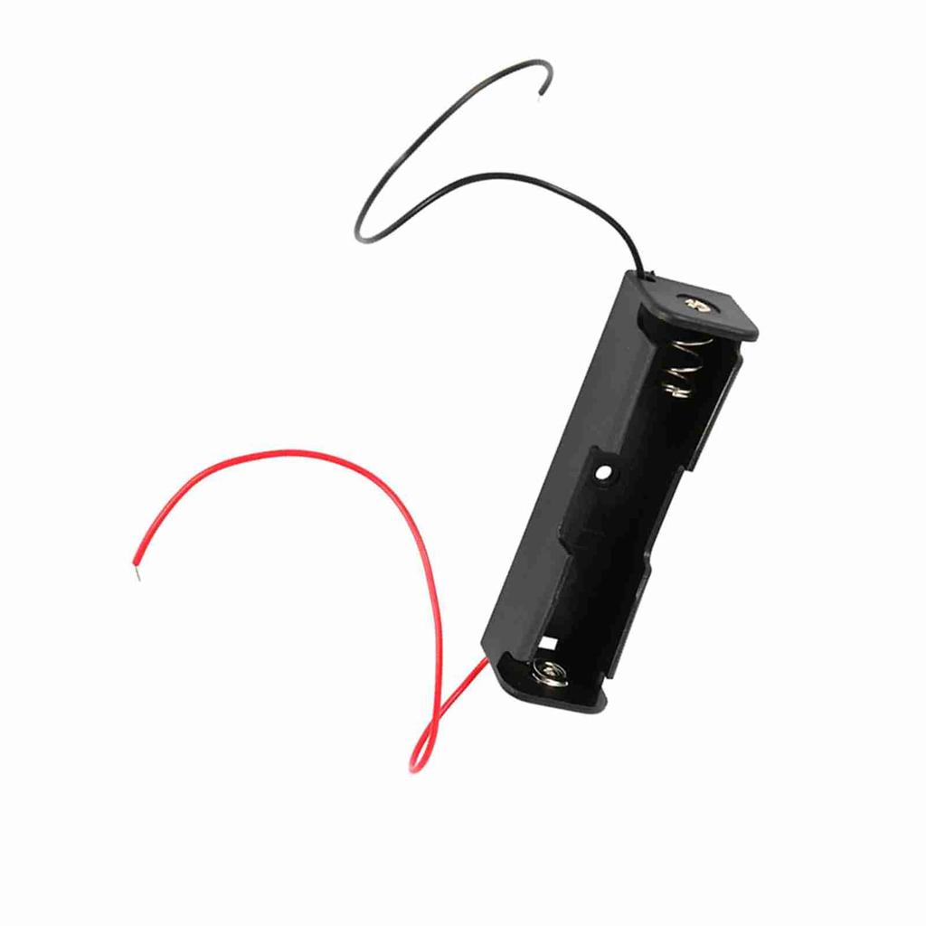 10pcs Plastic Battery Holder Storage Box Case for 1x 18650 Battery With Wire Leads