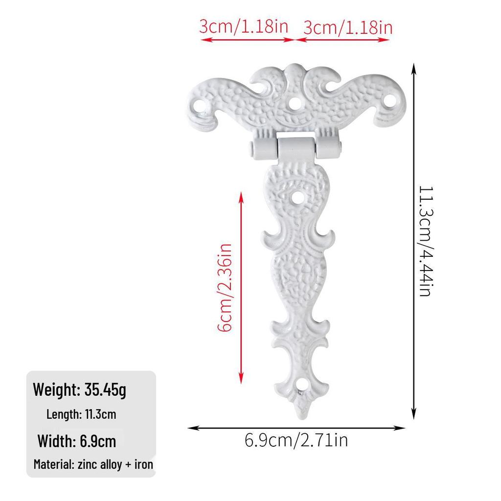 Антикварная бронзовая петля из цинкового сплава для деревянных коробок - Европейский ретро-стиль, аксессуар для обустройства дома