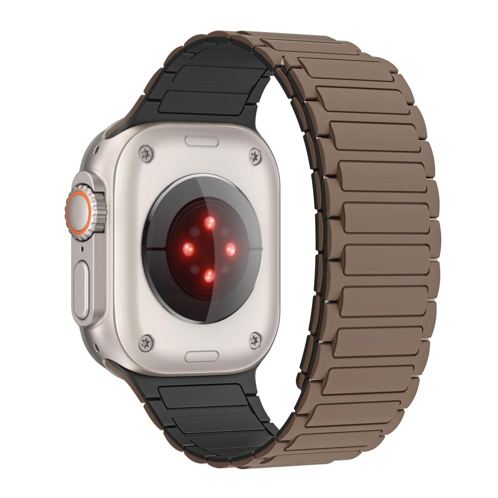 Magnetic Silicone Strap for Apple Watch Bands ultra 2 3 49mm 44mm 40mm 45mm 41mm 46mm correa Bracelet iWatch Series 11 10 9 8 Se