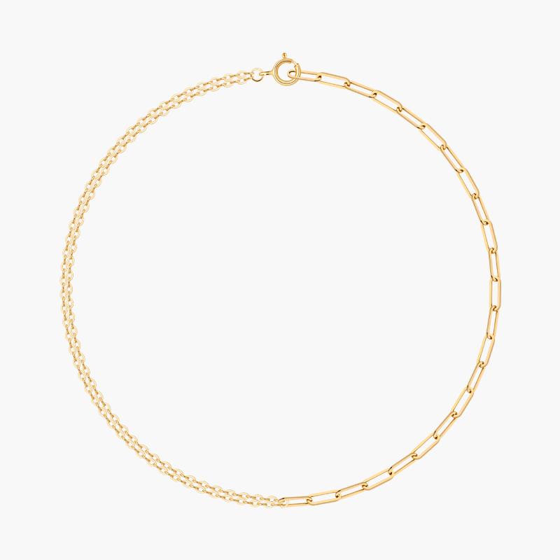 Mcel 14K Eternal Half Clip Chain Anklet