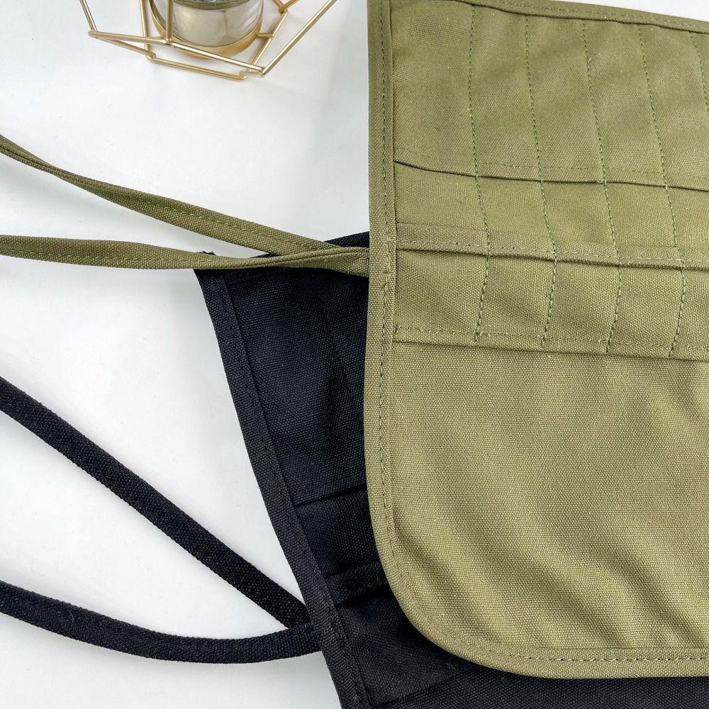 22 Slots Paint Brush Holder Separate Pouches Black/ Dark Green Artist Brush Pouch Canvas 40 X 35cm Brush Private Pen Bag