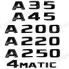 3D ABS Car Trunk Letters Badge Emblem Decals Sticker For Mercedes Benz A Class A35 A45 A200 A220 A250 4Matic W169 W176 W177
