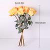 7pcs Burnt Edge Lifelike Rose Flower Branch 64cm Artificial Flowers Elegant Wedding Bouquets Dried Rose Desktop Ornament